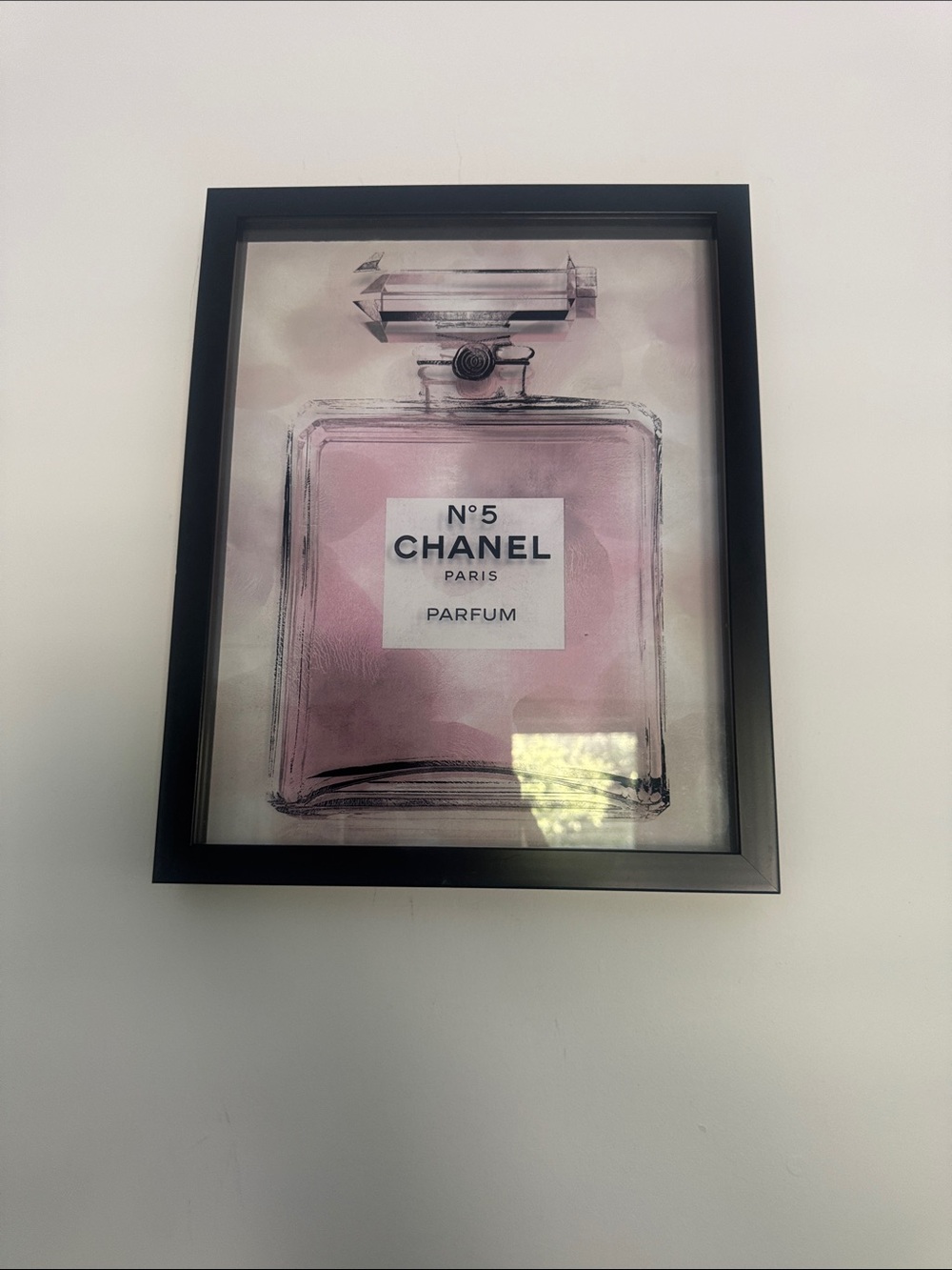 CHANEL Pink Perfume Bottle Wall Art Print